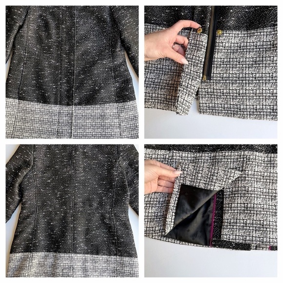 Banana Republic Tweed Colorblock Coat - Picture 11 of 13